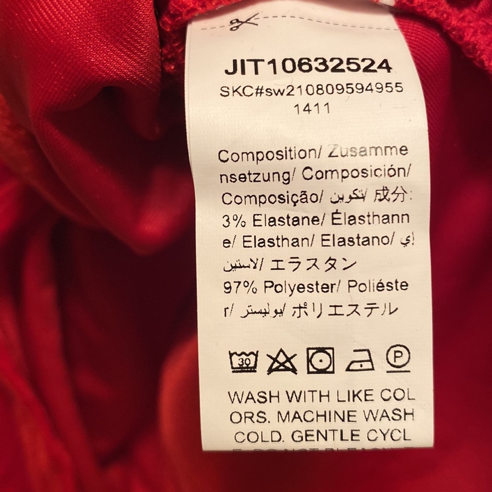 NWOT Shein Red Long Sleeve Dress…size S - Picture 4 of 4